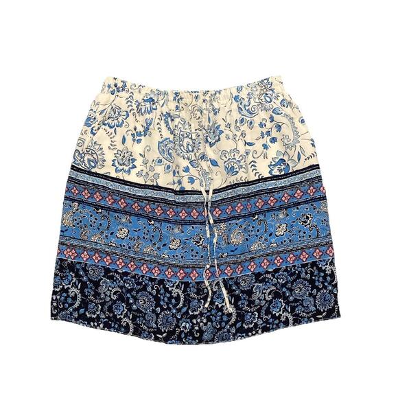 LOFT Dresses & Skirts - Loft Drawstring Paisley‎ boho  Skirt